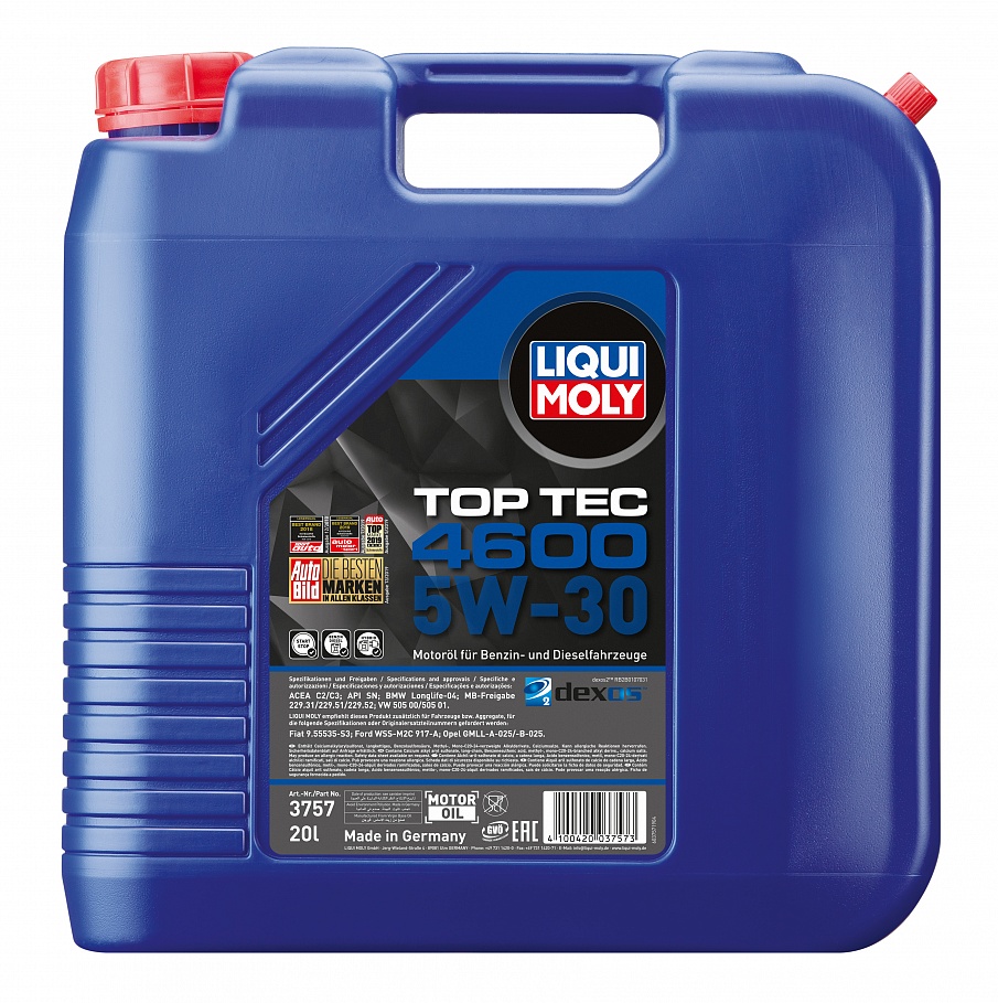 Масло моторное Liqui Moly Top Tec 4600 5/30 API SN/CF (20 л.)- Заказать.  Доставка. Отсрочка